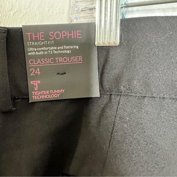 Lane Bryant Pants Women Size 24 The Sophie Trouser T3 Black Straight Stretch   F - Picture 3 of 10